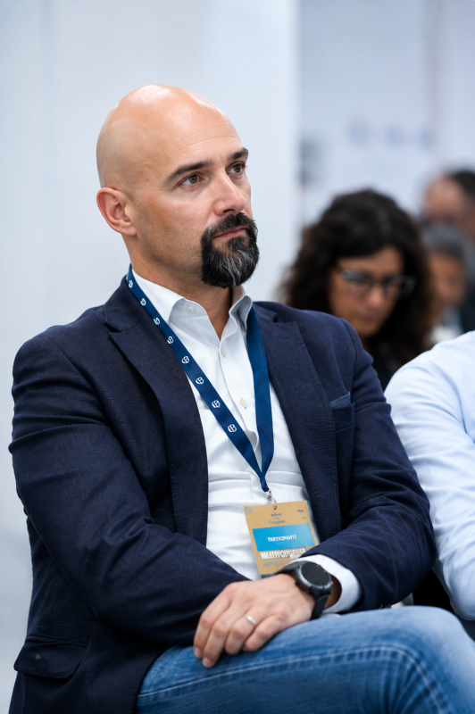 Andrea Ciancarelli durante un evento dedicato al franchising